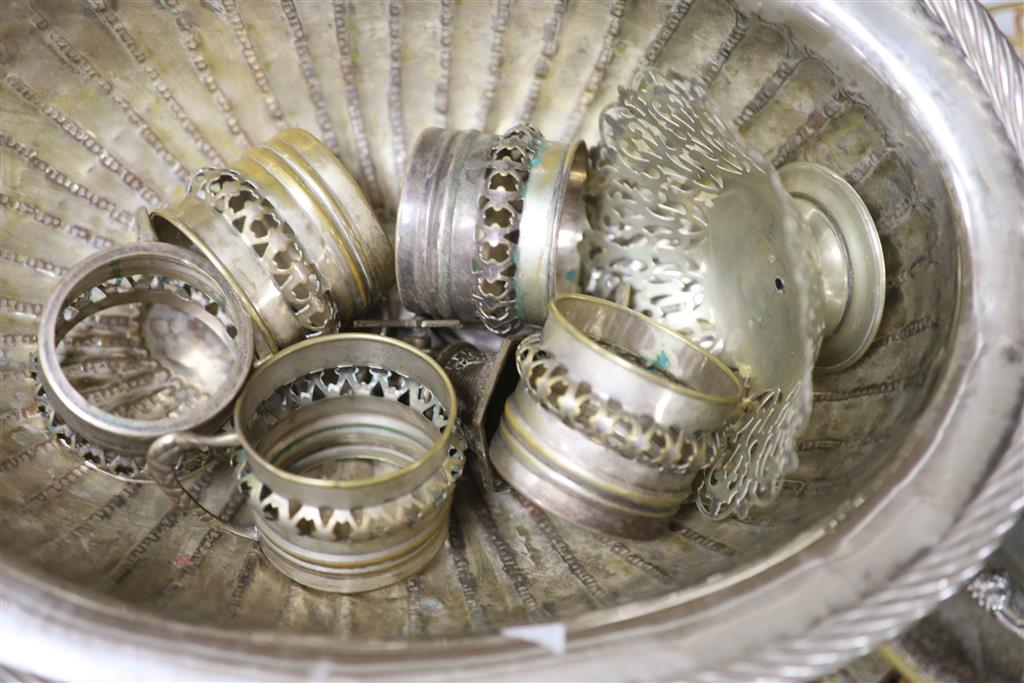 A quantity of mixed plated wares